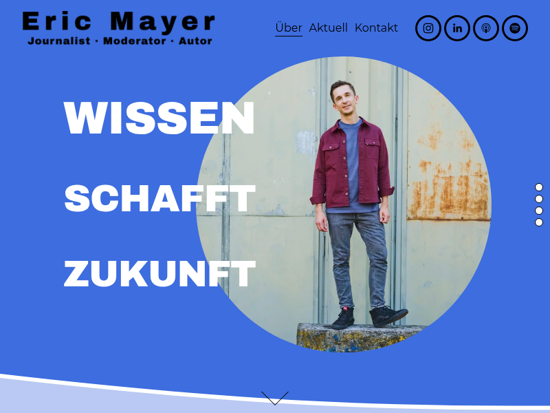 Eric Mayer ist Journalist und Moderator in ZDF, KiKA und 3sat. — Eric Mayer