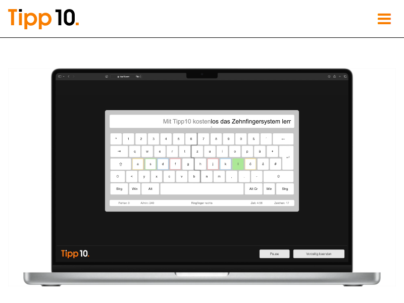 Tipp10 - Open Source 10-Finger-Schreibtrainer | GPL