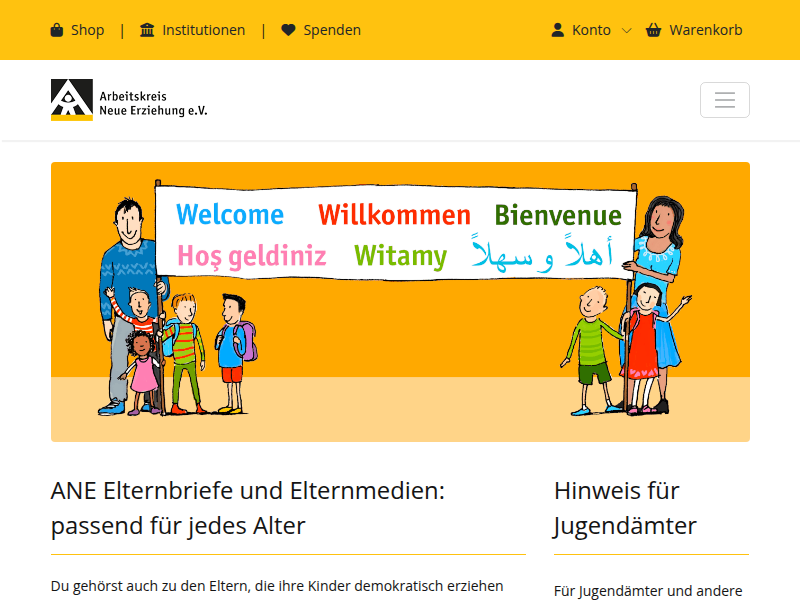 ANE-Elternbriefe einzeln - Bestellservice - Arbeitskreis neue Erziehung e.V. - Arbeitskreis Neue Erziehung e.V.