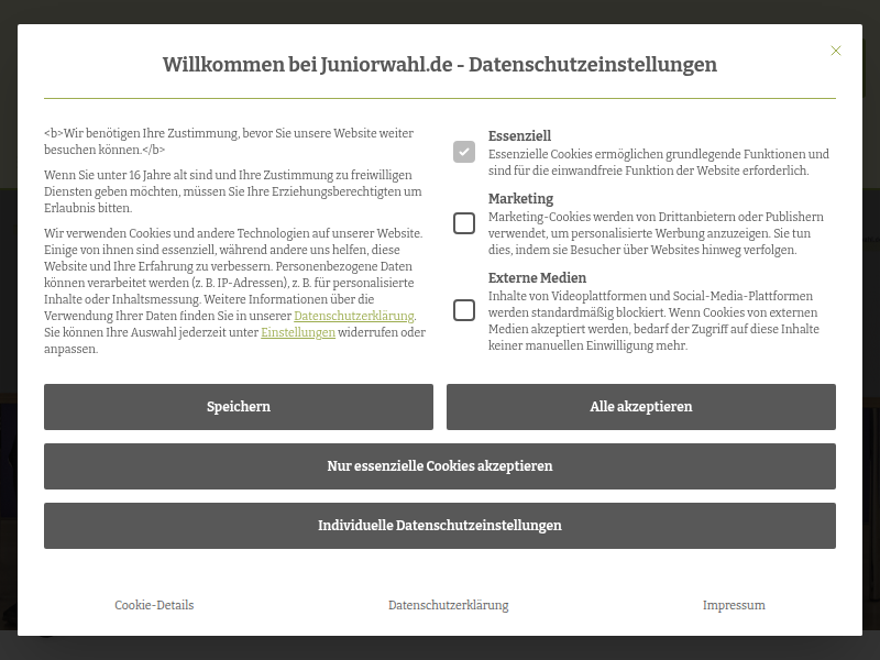 Rekordbeteiligung bei Juniorwahl Niedersachsen - Juniorwahl