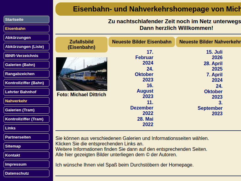 Eisenbahn- und Nahverkehrshomepage von Michael Dittrich - Abkürzungsverzeichnis der Betriebsstellen