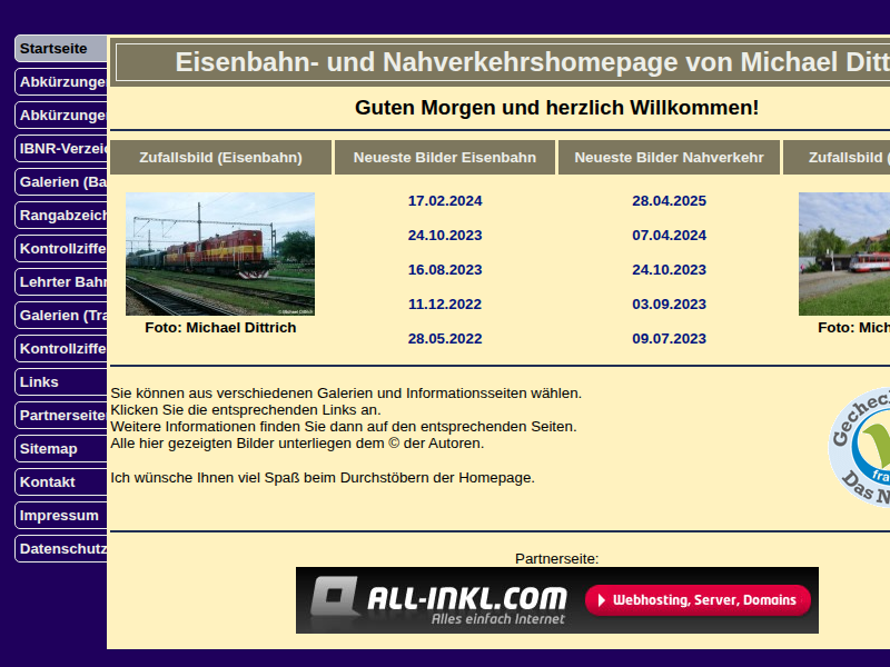Eisenbahn- und Nahverkehrshomepage von Michael Dittrich