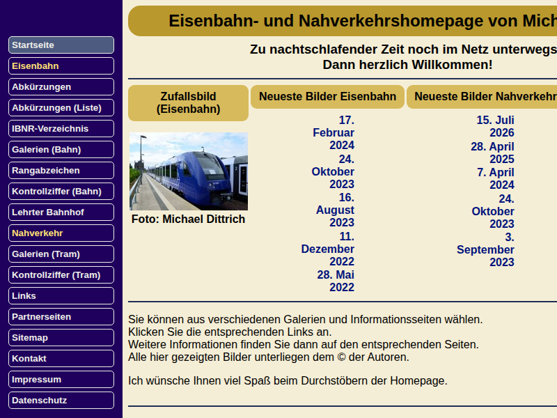 Eisenbahn- und Nahverkehrshomepage von Michael Dittrich - Abkürzungsverzeichnis der Betriebsstellen