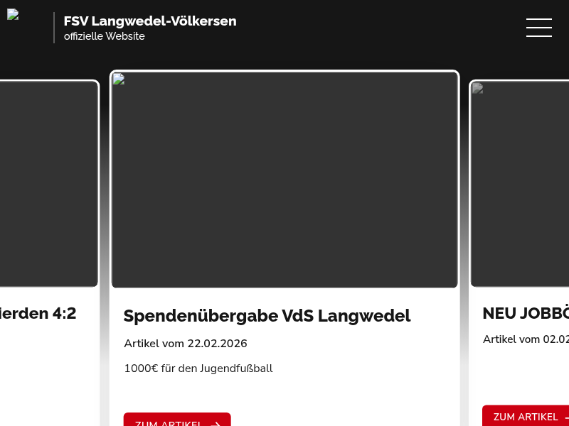Volksbank spendet Jugendtore - FSV Langwedel-Völkersen
