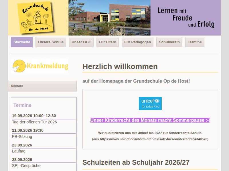 Herzlichen Dank ... - Grundschule Op de Host