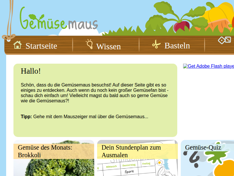 Gemüsemaus - Die Kinderseite über Gemüse