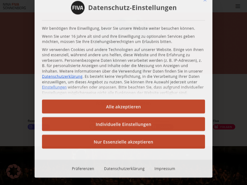 Datenschutz - Nina FIVA Sonnenberg