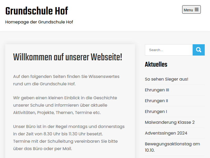 Schulinfos – Grundschule Hof