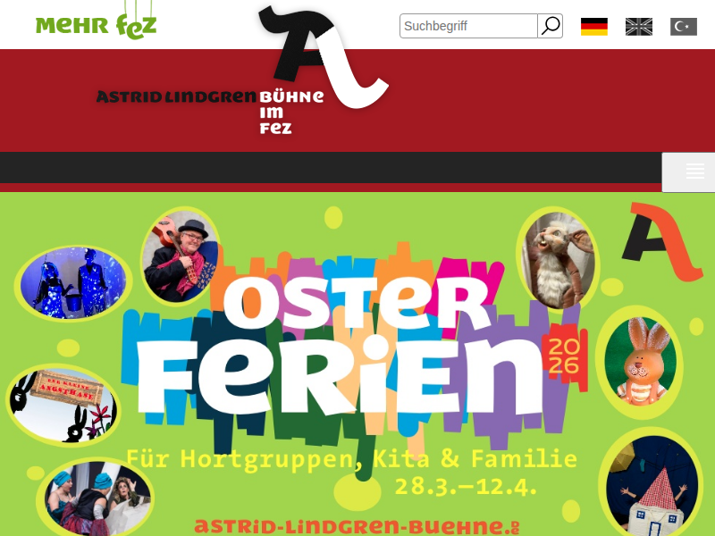 Die Astrid-Lindgren-Bühne - Kindertheater in Berlin: FEZ Berlin