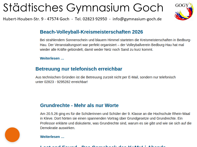 Gymnasium Goch – Mein Jahr in Washington (State)
