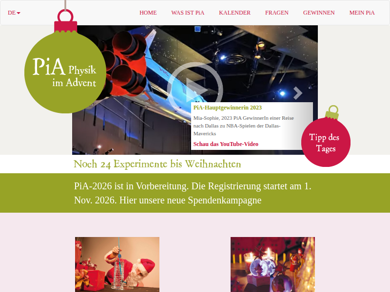 Physik im Advent – PiA-Gewinner 2024