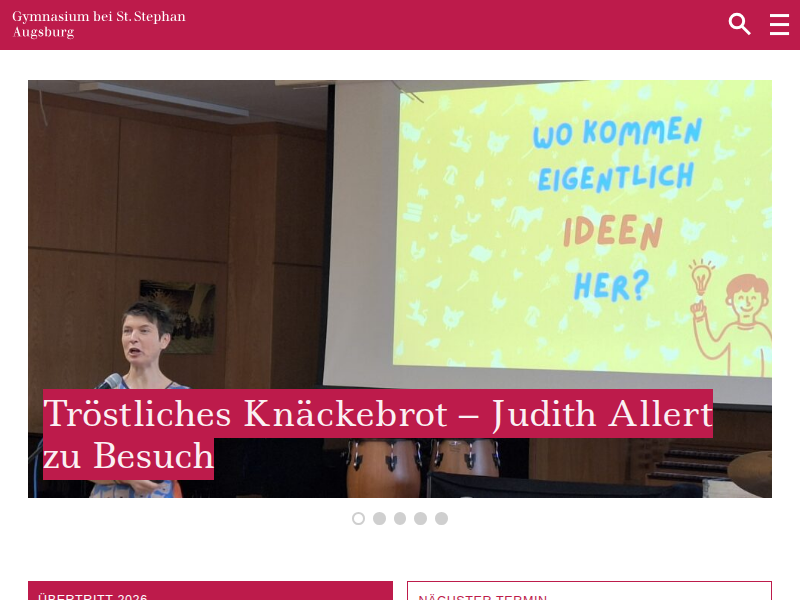 Ein gesegnetes Neues Jahr 2019 — Gymnasium St. Stephan Augsburg