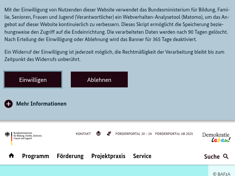 Über "Demokratie leben!" - Bundesprogramm "Demokratie leben!"