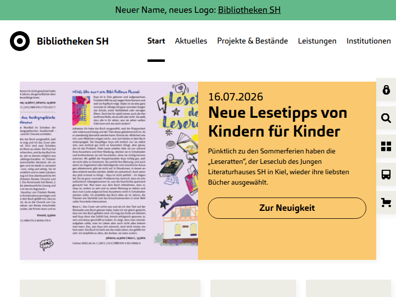 Neuigkeiten | Bibliotheken SH