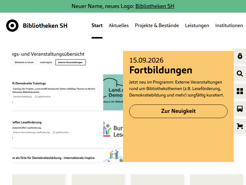Neuigkeiten | Bibliotheken SH