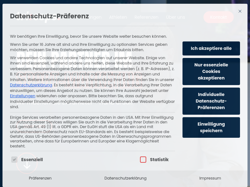 Datenschutzerklärung - tri:ceps. Team