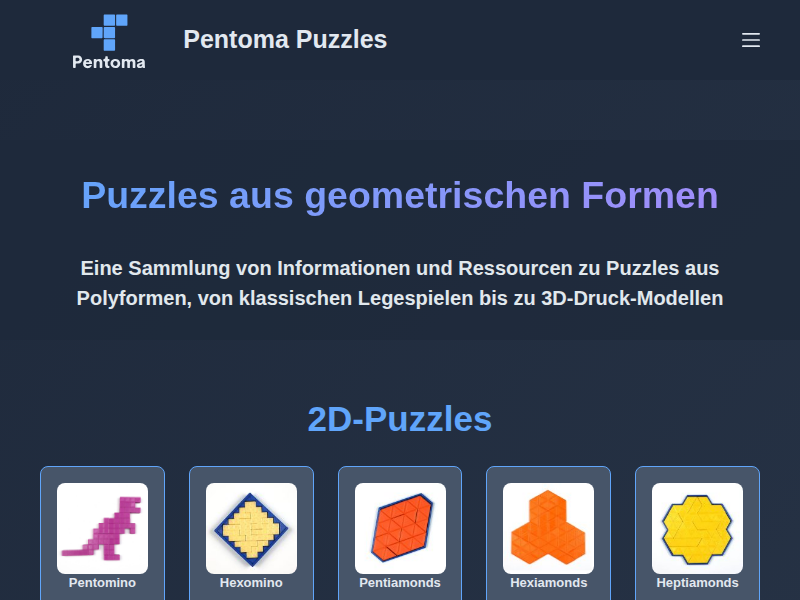 Pentomino2D-Figuren – Pentoma Puzzles