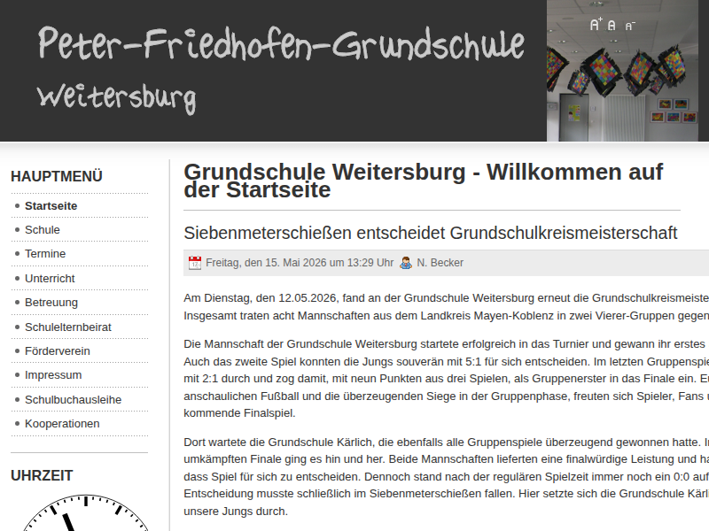 Grundschule Weitersburg ist Rheinland-Pfalz-Meister im Gerätturnen!