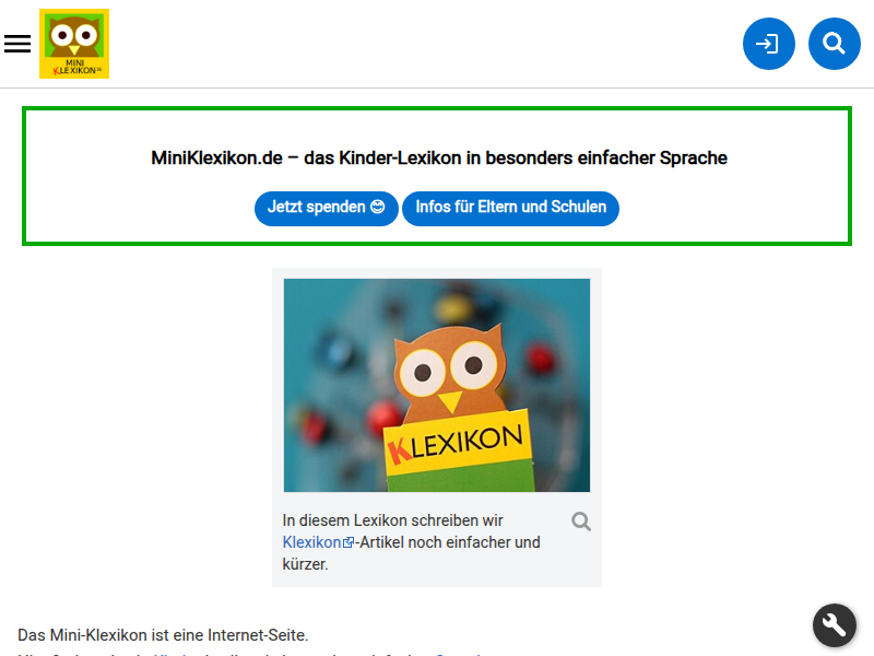 Main – MiniKlexikon - das Kinderlexikon für Leseanfänger