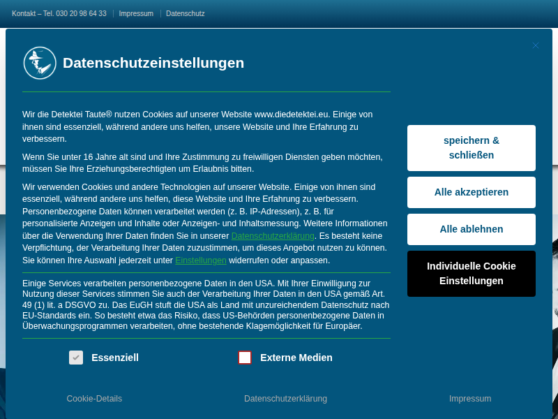 Abhörsicherer Raum für sensible Gespräche | Detektei Berlin Taute®