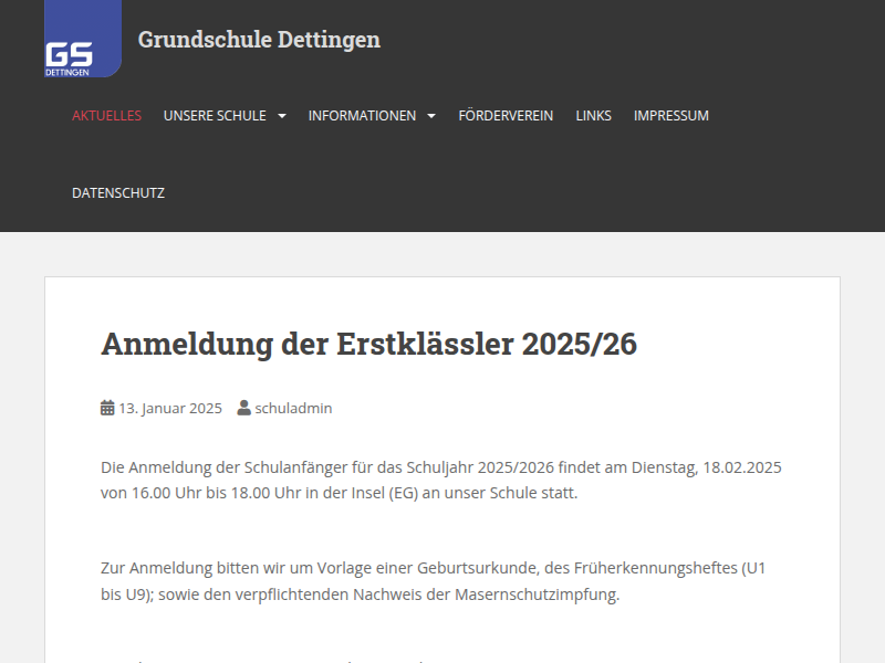 Sponsorenlauf der Grundschule Dettingen – Grundschule Dettingen