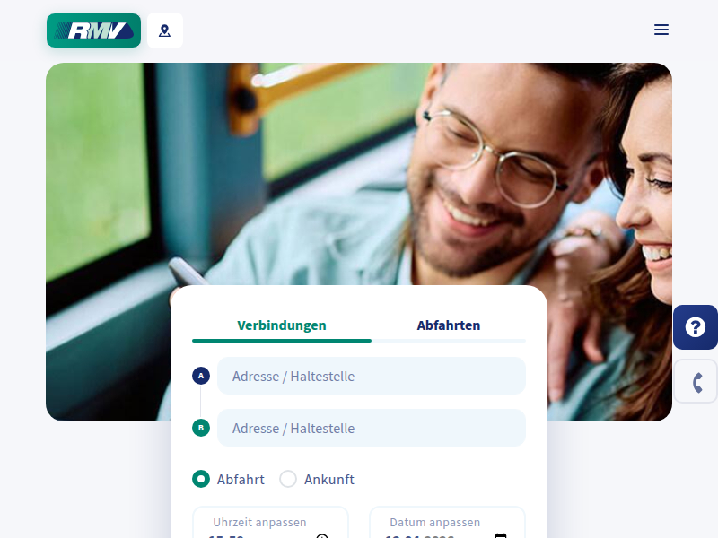 RMV.DE - 2. Aufbau der Start-Seite