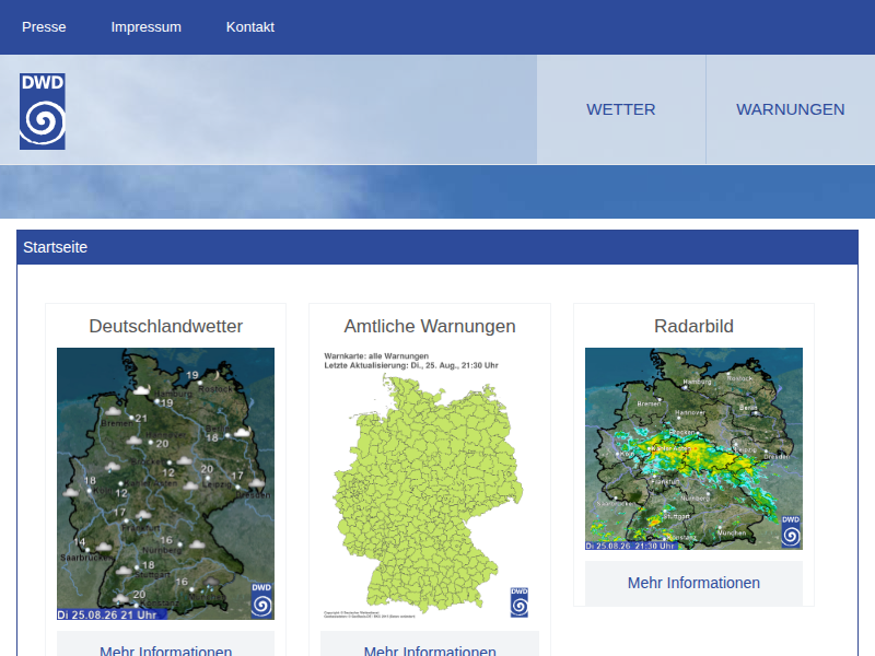 Deutscher Wetterdienst - Meldung Mittelmeer und Ostatlantik