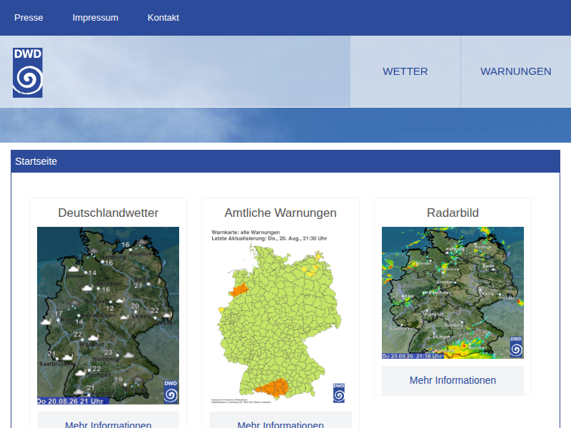 Deutscher Wetterdienst - Meldung Mittelmeer und Ostatlantik
