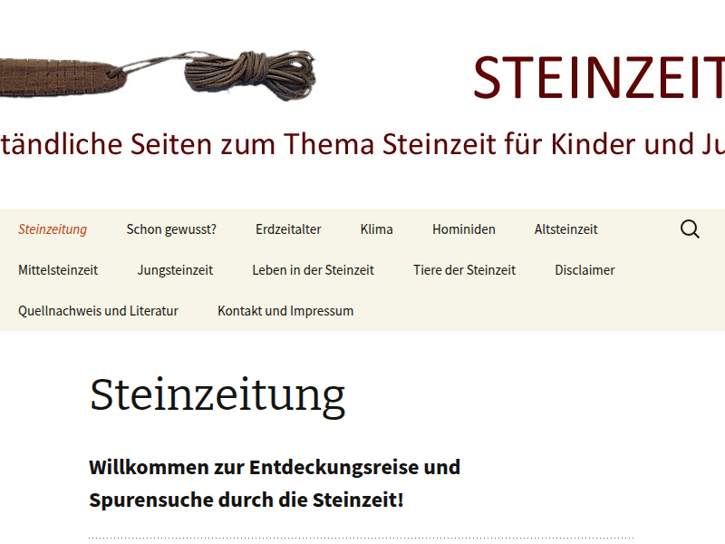 Wohnen in der Steinzeit | Steinzeitung