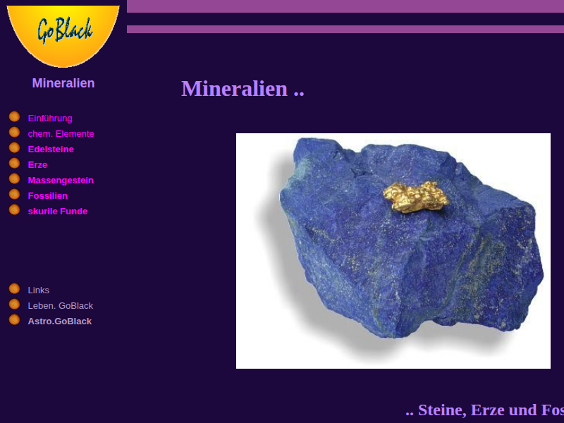 GoBlack Mineralien