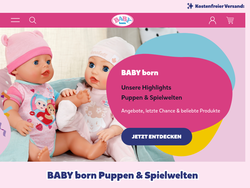 BABY born Hochstuhl – Puppenstuhl im skandinavischen Stil