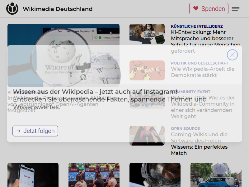 Wikipedia unterstützen - Wikimedia