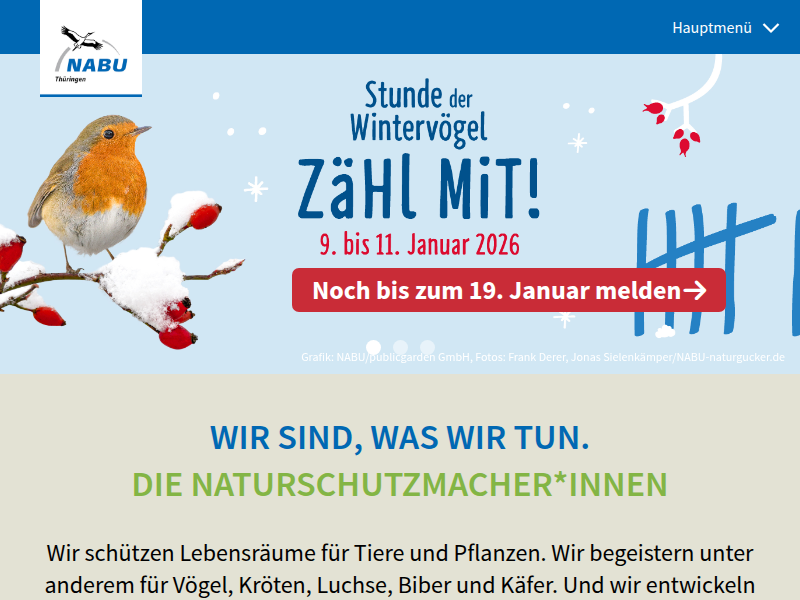 Ergebnisse Stunde der Gartenvögel 2021 - NABU Thüringen