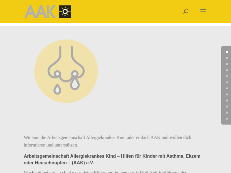 Kinderseite der Arbeitsgemeinschaft Allergiekrankes Kind - AAK-Kindersite
