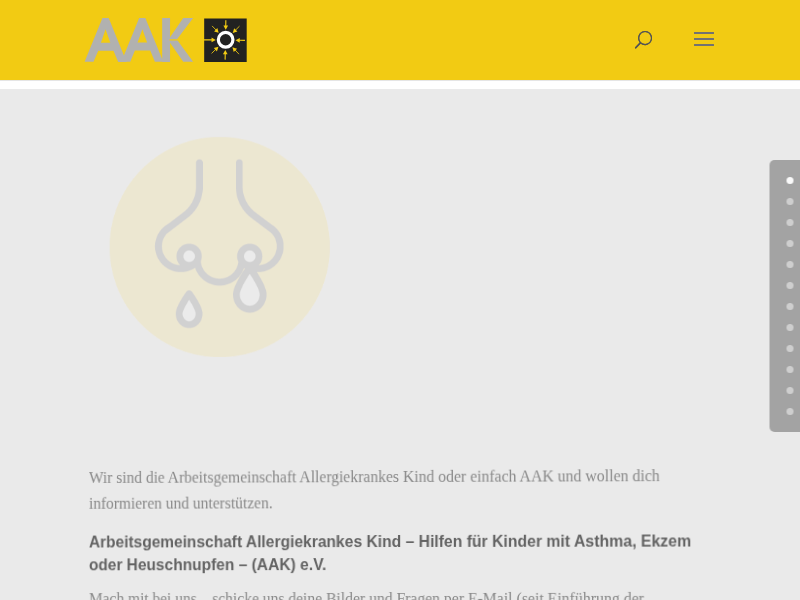 Kinderseite der Arbeitsgemeinschaft Allergiekrankes Kind - AAK-Kindersite
