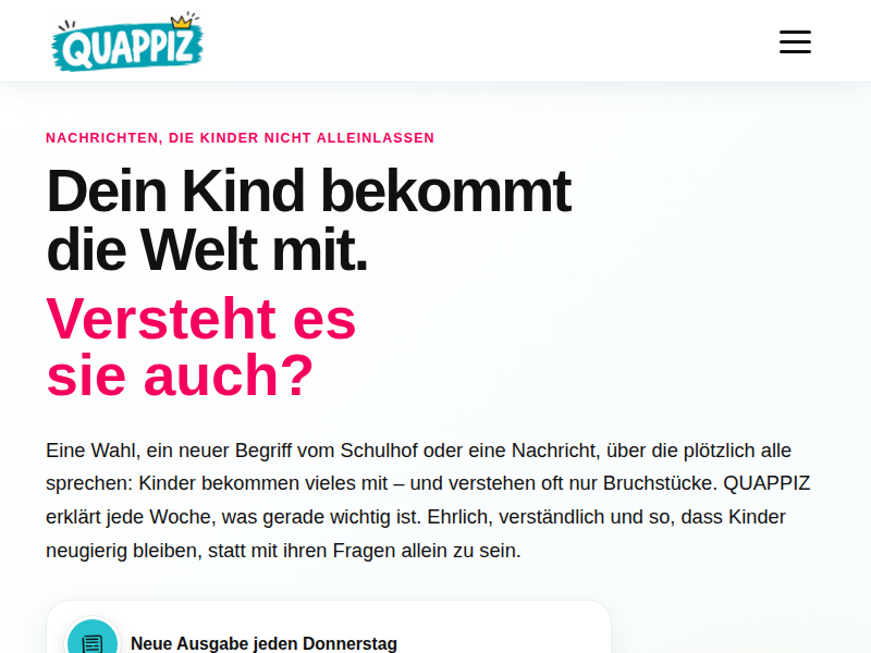 Damit dein Kind später nicht an drei Worten scheitert – QUAPPIZ – Die Kinderzeitung fürs Smartphone und Tablet