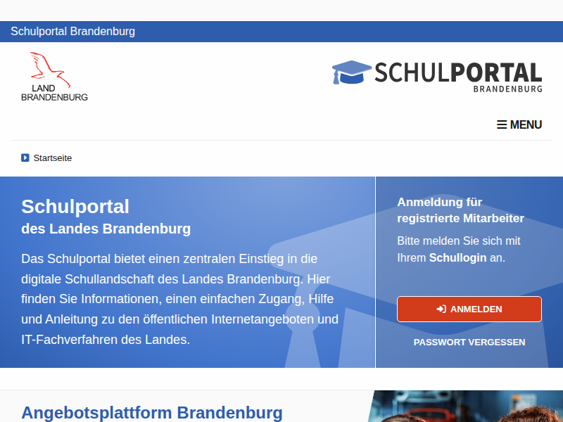 Angebotsplattform Brandenburg: Bildungsangebote externer Anbieter für Schulen im Überblick - Schulportal Brandenburg