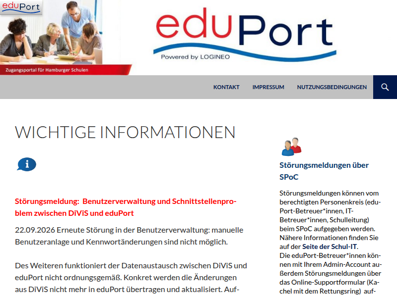 Die dienstliche E-Mail-Adresse in eduPort | eduPort