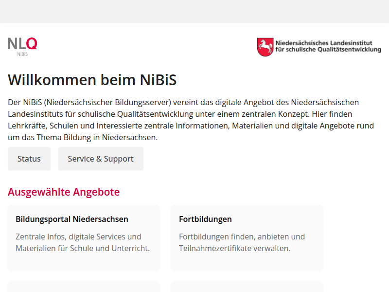 Materialien für die Fächer allgemein bildenden Schulen - Niedersächsischer Bildungsserver