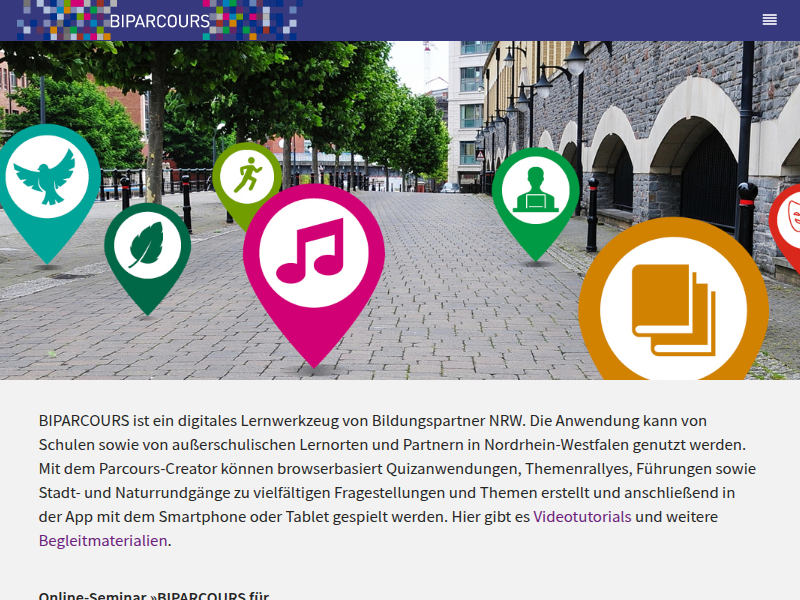 BIPARCOURS - Der Zylinder - unser Endgegner - Erlebnistour – Handy-Rallye - Stadtrallye per Smartphone