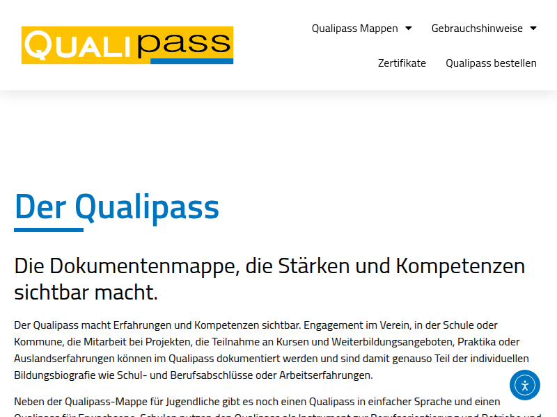 Zertifikat für Schulungen (mit Logo) - Qualipass