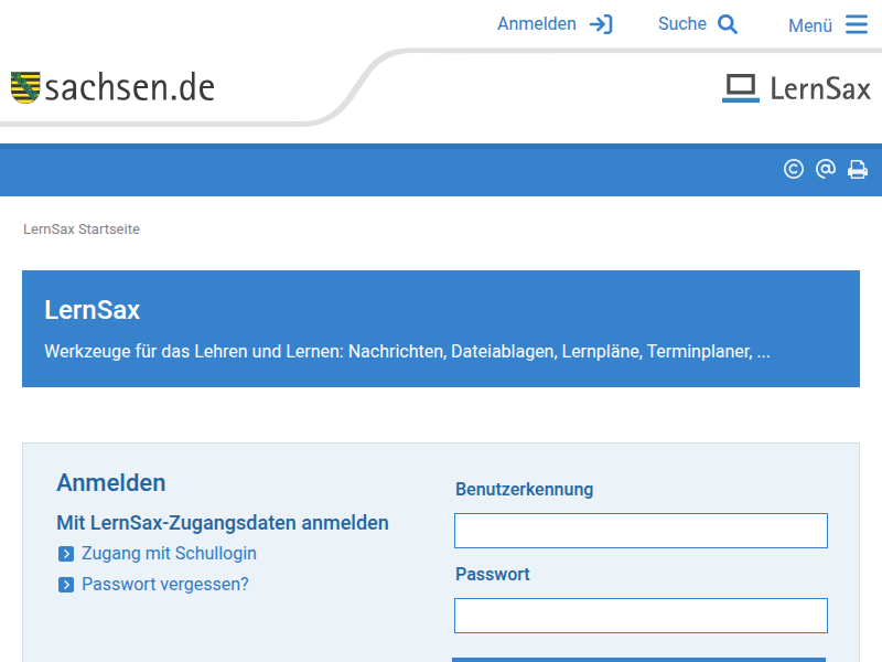 LernSax - Einwilligung zur Anlage von Nutzern in LernSax