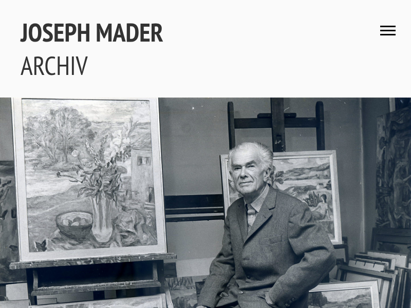 Ausbildung | Joseph Mader Archiv