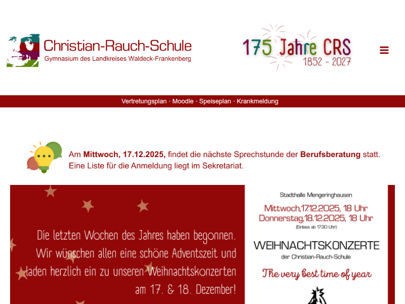 Die CRS wird 175! – Christian-Rauch-Schule