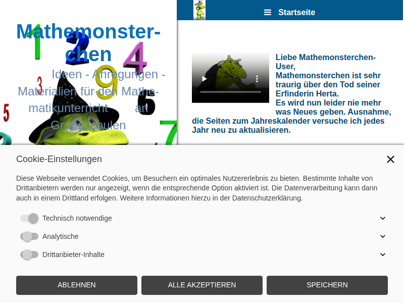 Mathemonsterchen - Legespiele