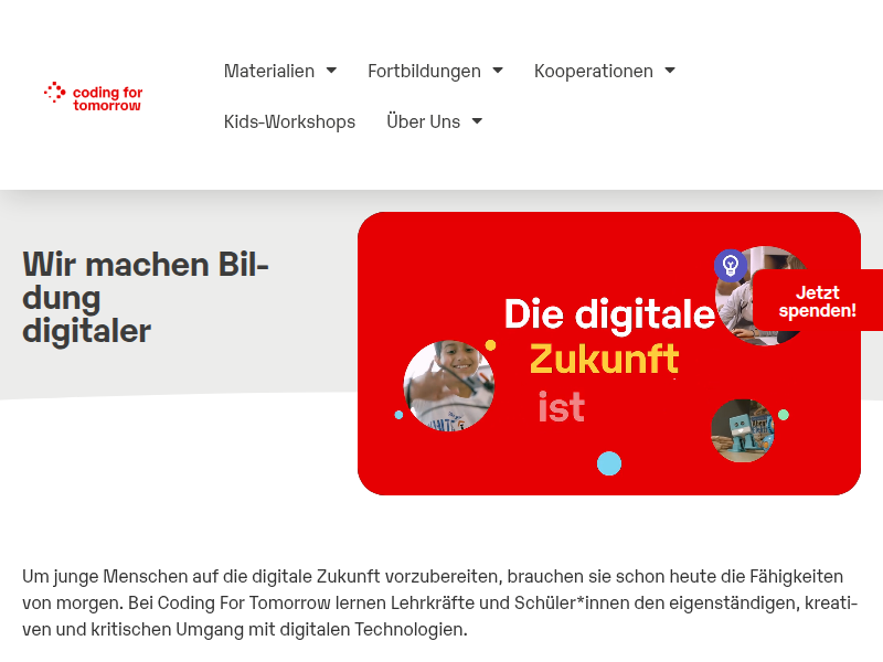 Projekttage für Förderschulen | Coding For Tomorrow