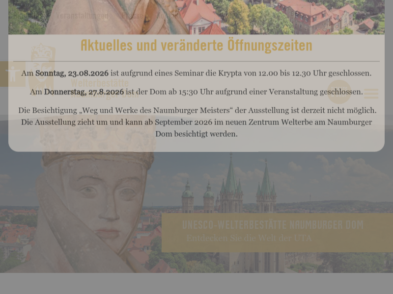 Lesung "Figurenstehen" mit Helene Grass - Naumburger Dom