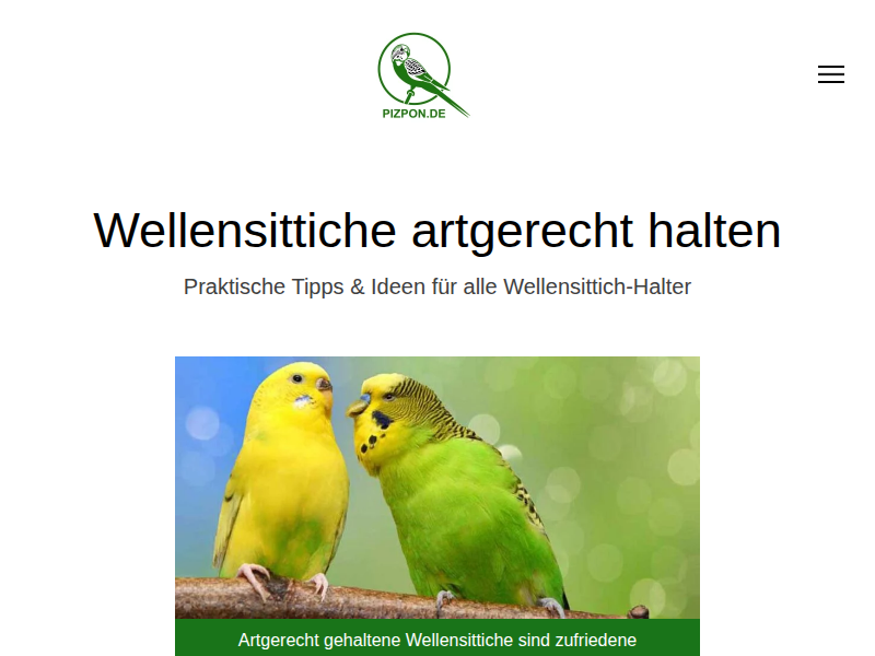 Gekochte Nahrungsmittel für Wellensittiche
