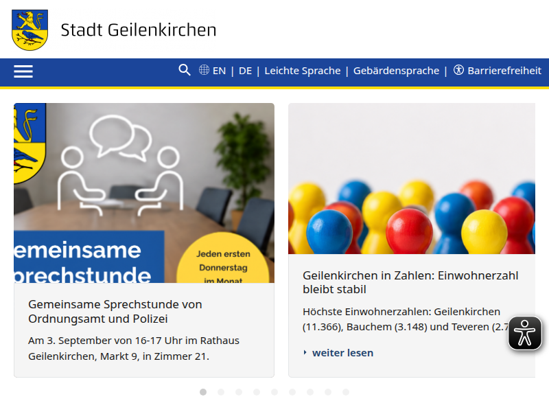 Geilenkirchen | Rathaus | (Online) Dienstleistungen und andere Angebote | Mängelmelder