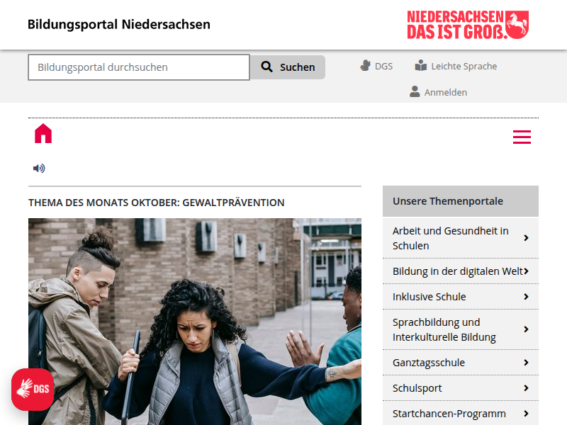 Taskcard "Chinesisch Niedersachsen": Bildungsportal Niedersachsen